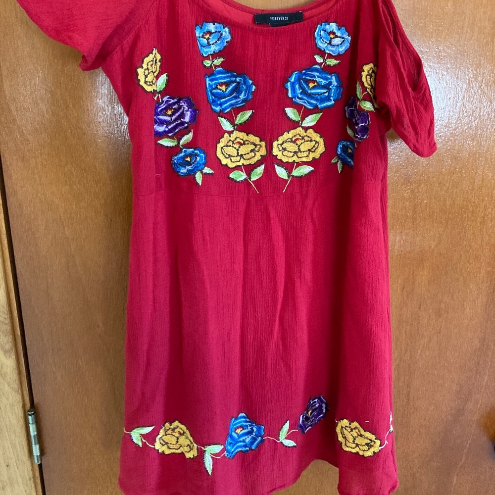 Embroidered floral dress